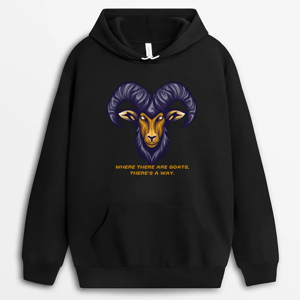 Where There Are Goats Theres A Way Pykexgap Hoodie - Black