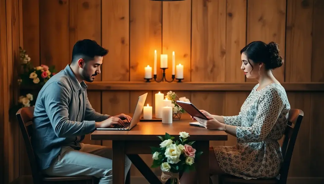 A couple weaving their individual stories into a compelling narrative.